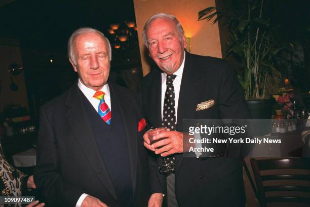George Shearing and Skitch Henderson at a reception for the New York Pops thirteenth birthday Gala. April 1st 1996.