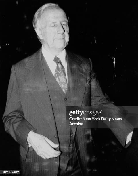 George Shearing attends a gathering to celebrate the memory of Mabel Mercer. February 3rd 1987.