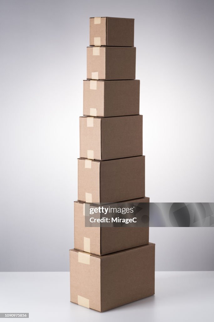 Cardboard Boxes Stacking High-Res Stock Photo - Getty Images