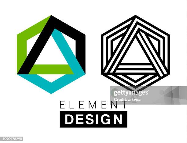 element design - connection logo stock illustrations