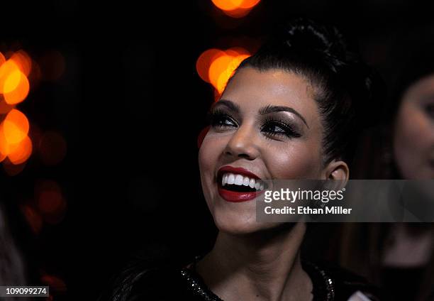 Television personality Kourtney Kardashian arrives at the launch of AG Adriano Goldschmied's "backstAGe presents:" initiative featuring The Black...
