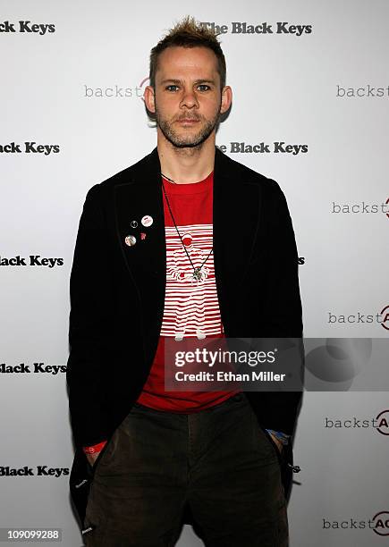 Actor Dominic Monaghan arrives at the launch of AG Adriano Goldschmied's "backstAGe presents:" initiative featuring The Black Keys at the Marquee...