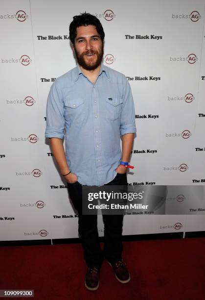 Actor Adam Pally arrives at the launch of AG Adriano Goldschmied's "backstAGe presents:" initiative featuring The Black Keys at the Marquee Nightclub...