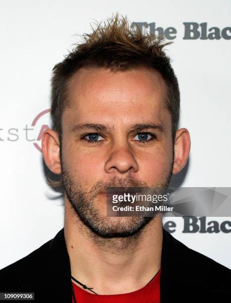 Actor Dominic Monaghan arrives at the launch of AG Adriano Goldschmied's "backstAGe presents:" initiative featuring The Black Keys at the Marquee...