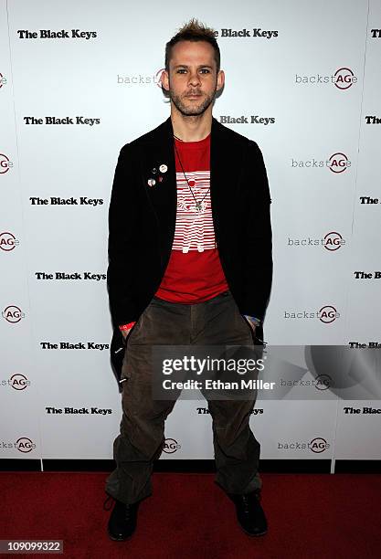 Actor Dominic Monaghan arrives at the launch of AG Adriano Goldschmied's "backstAGe presents:" initiative featuring The Black Keys at the Marquee...