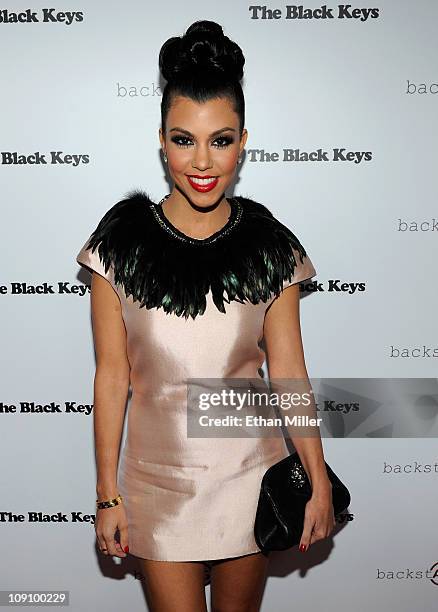 Television personality Kourtney Kardashian arrives at the launch of AG Adriano Goldschmied's "backstAGe presents:" initiative featuring The Black...