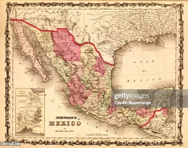 Map shows Mexico, 1862.