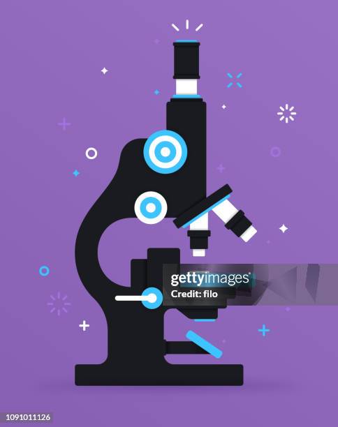 illustrations, cliparts, dessins animés et icônes de microscope de recherche - microscope