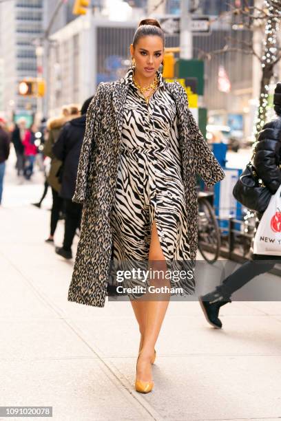 Catriona Gray is seen in Midtown on January 07, 2019 in New York City.