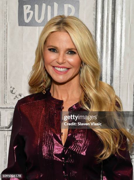 Model/actress Christie Brinkley visits Build Series to discuss "Milestones of Me" campaign to encourage women to celebrate life's milestones at Build...