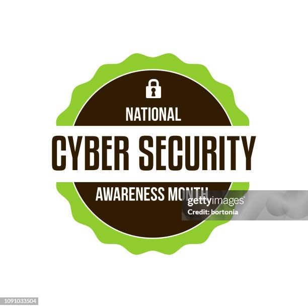 cyber security awareness month - cybersecurity month stock illustrations