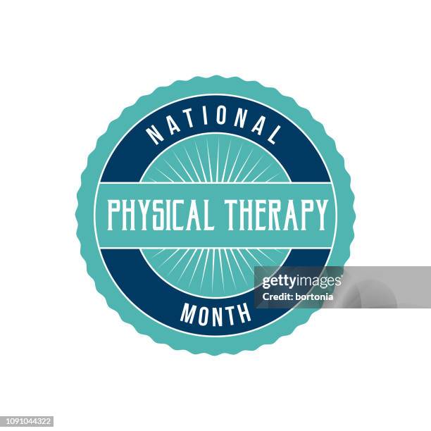 nationalen physiotherapie monat - physiotherapie stock-grafiken, -clipart, -cartoons und -symbole