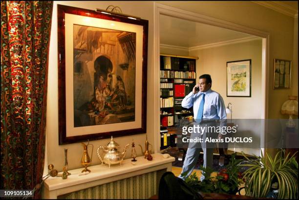 Farid Smahi, Regional Councillor Of The Ile-De-France Area And Member Of The French Far Right Wing Party "Front National" Political Bureau. At Home...