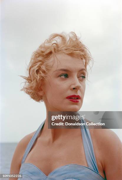 English actress Deborah Kerr poses for a photo in 1955 in Los Angeles, California.