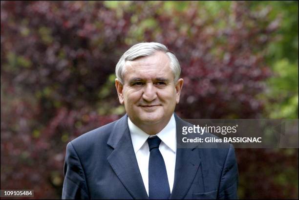 French Prime Minister Jean-Pierre Raffarin At The Hotel Matignon On August 5Th, 2002 In Paris, France.