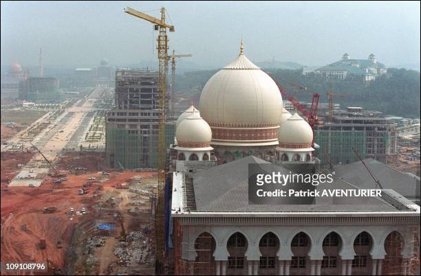 Malaysian Prime Minister Mahathir'S Architectural Legacy On January 3Rd, 2003 In Putrajaya, Malaysia. Construction Of The Ministry Of Justice In...