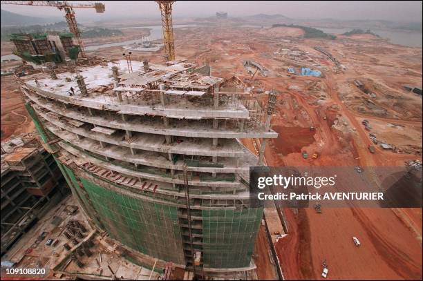 Malaysian Prime Minister Mahathir'S Architectural Legacy On January 3Rd, 2003 In Putrajaya, Malaysia. Construction Of A Shopping Mall In Putrajaya,...