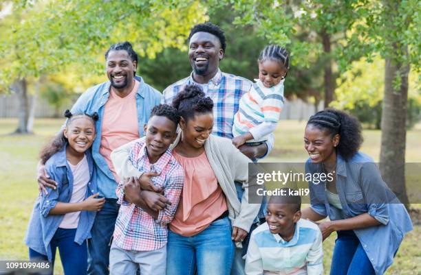 grande reunião de família afro-americana - aunt - fotografias e filmes do acervo