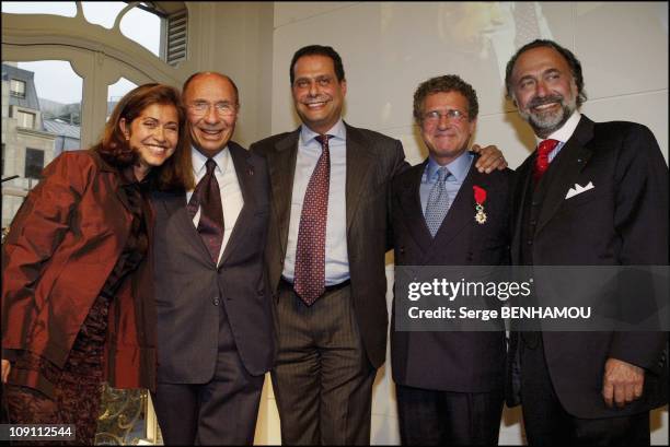 Laurent Dassault Receives "Legion D'Honneur" On September 30, 2003 In Paris, France. Marie-Helene, Serge, Thierry, Laurent And Oliver Dassault