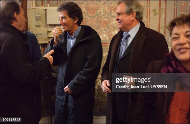 Regional Elections: Former Minister Of Culture Jack Lang Supports French Socialist Party Candidates In Lorraine On February 21, 2004 In Nancy,...