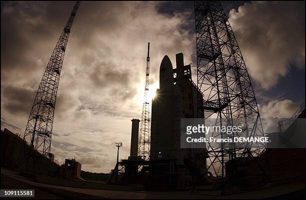 Ariane V Launches Satellite Rosetta To Study Comet 67P/Churyumov-Gerasimenko. On February 25, 2004 In Kourou, Guyana. For Its First Mission Of 2004,...