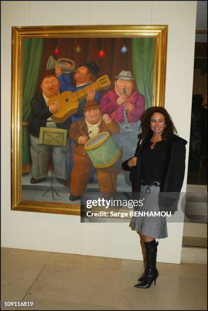 Fernando Botero Exhibition At Maillol Museum. On November 6, 2003 In Paris, France. Eleonore De La Rochefoucauld.