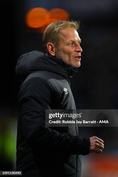 Andreas Winkler the assistant head coach / manager of Huddersfield Town during the Premier League match between Huddersfield Town and Everton FC at...