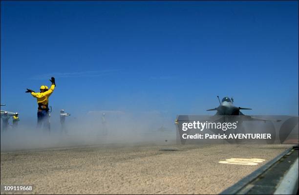 The "Charles De Gaulle" Aircraft Carrier Shows Its "Rafale" For The Fist Time On January 5Th France. Rafale Catapult Launch