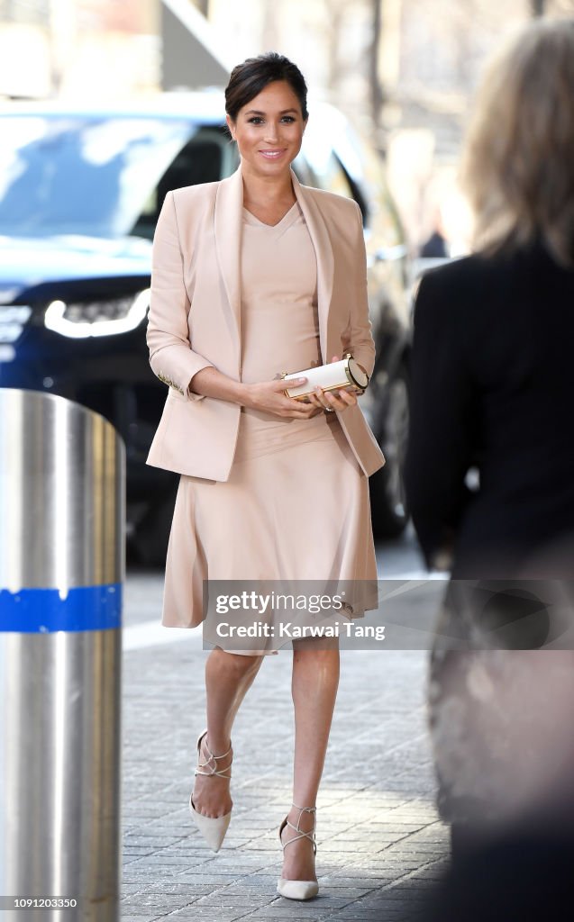 The Duchess Of Sussex Visits The National Theatre