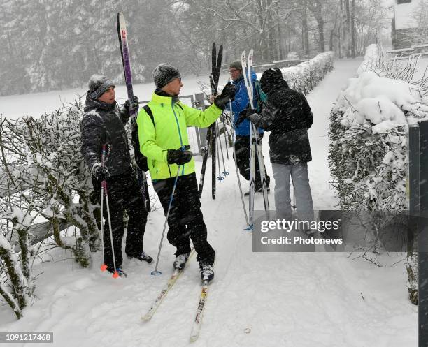 Baraque Michel,, Belgium JANUARY 30 2019 - Ski à la Baraque Michel - Skiën op de Baraque Michel © Philip Reynaers / Photonews via Getty Images)