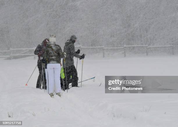 Baraque Michel,, Belgium JANUARY 30 2019 - Ski à la Baraque Michel - Skiën op de Baraque Michel © Philip Reynaers / Photonews via Getty Images)