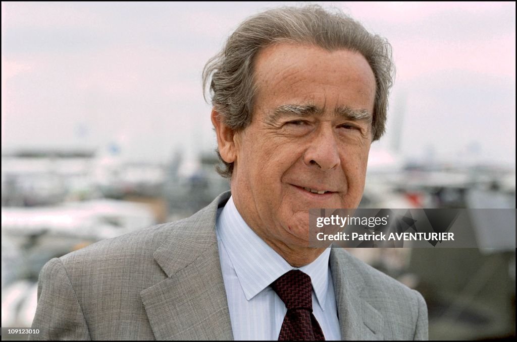 Chairman Of Matra And Hachette, Jean-Luc Lagardere At Paris 44Th Airshow On June 18Th, 2001 In Le Bourget, France.