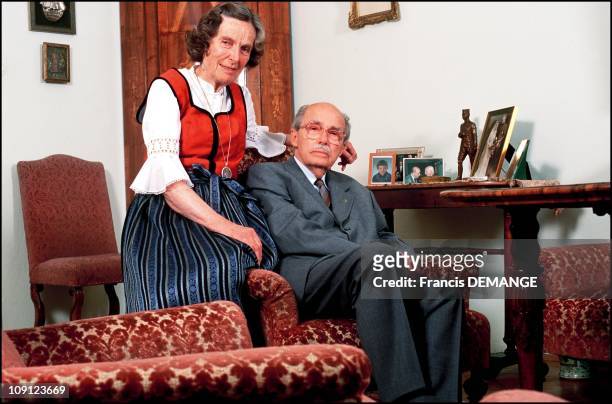 Exclusive Otto And Regina Of Habsbourg In Their Villa In Pocking On July 01St, 2001.