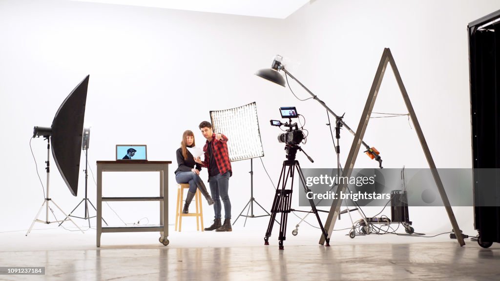 Film-Crew im studio