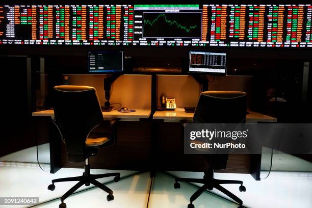 The shares of Brazil's multinational mining company Vale are seen on a screen at Sao Paulo's Stock Exchange headquarters in downtown Sao Paulo,...