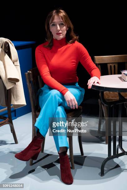 The actress Mar Sodupe during the performance of LA RESISTENCIA at the Canal de Madrid theater. Spain. January 30, 2019
