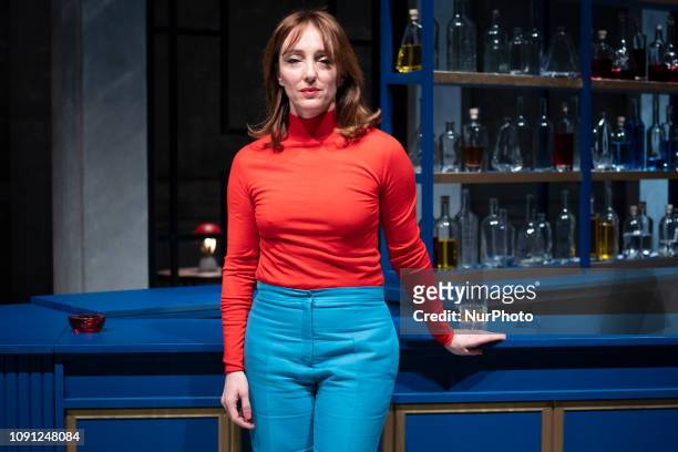 The actress Mar Sodupe during the performance of LA RESISTENCIA at the Canal de Madrid theater. Spain. January 30, 2019