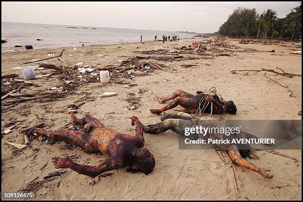 Aftermath Of The Tsunami That Hit The Khao Lak Bay, Thailand. On December 28, 2004 In Khao Lak, Thailande