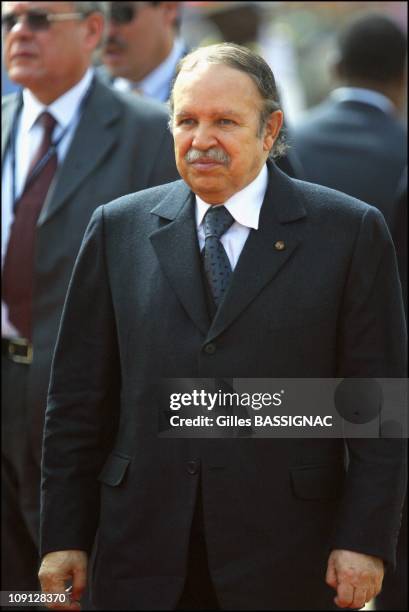 Opening Of The Xth French Speaking Summit, Arrival Of The Heads Of States . On November 26, 2004 In Ouagadougou, Burkina Faso. Abdelaziz Bouteflika,...