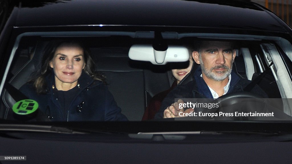 Spanish Royals Spend 'The Wise Men's Day' With Queen Letizia's Father