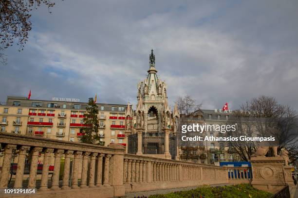 The Brunswick Monument on December 31, 2018 in Geneva, Switzerland.The Brunswick Monument is a mausoleum built in 1879 to commemorate the life of...