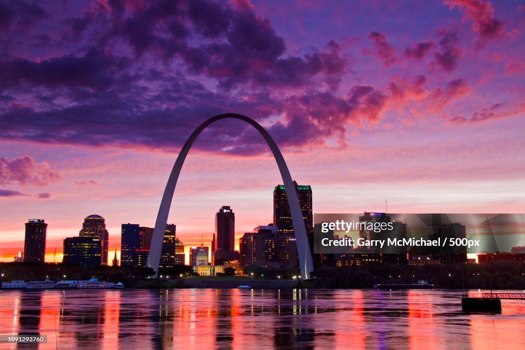 St Louis Skylineat Sunset