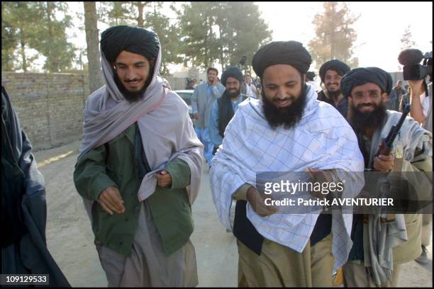 Kandahar Area, Taliban Press Conference In 2001, Afghanistan. Syed Tayyad Agha, Mullah Omar'S Spokesman