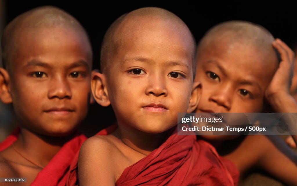 Myanmar, monks and novices