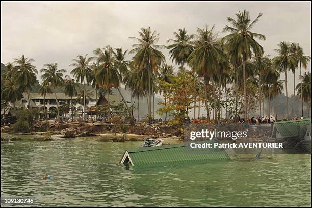 Kho Phi Phi Island Devastated By Tidal Wave That Struck Seven Countries After Powerful Dec. 26 Earthquake Off Sumatra. On December 30, 2004 In...