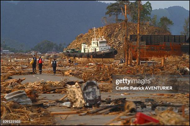French Humanitarian Association "Pompiers Sans Frontieres" In Banda Aceh After The Tsunami Badly Hit The Region. On January 4, 2005 In Banda-Aceh,...