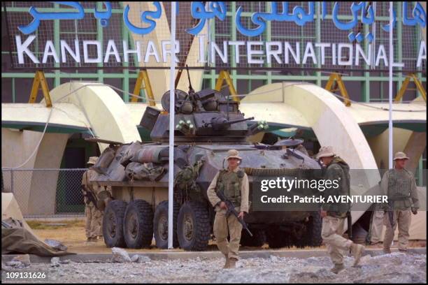 Troops At Kandahar Airport On December 17Th, 2001 In Kandahar , Afghanistan