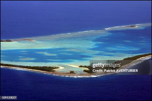 Climate Warming And Water Rise Threaten Pacific Nation Of Tuvalu. On January 4Th, 2002 In Funafuti, Tuvalu. Between Hawaii And Australia, Nine Coral...