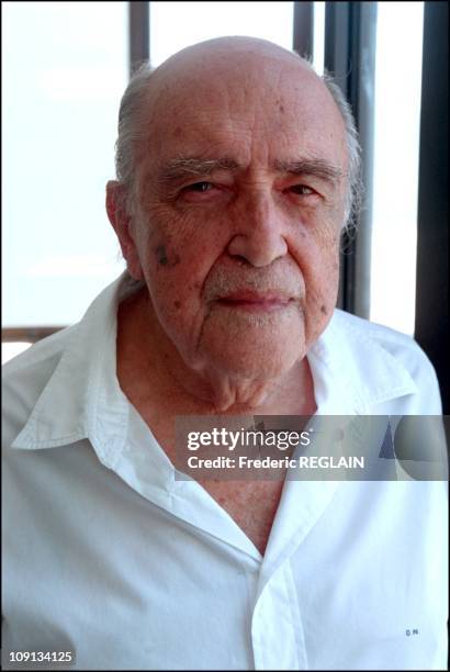 Exclusive : Brazilian Architect Oscar Niemeyer In His Copacabana Studio On March 14Th, 2002 In Rio De Janeiro, Brazil.