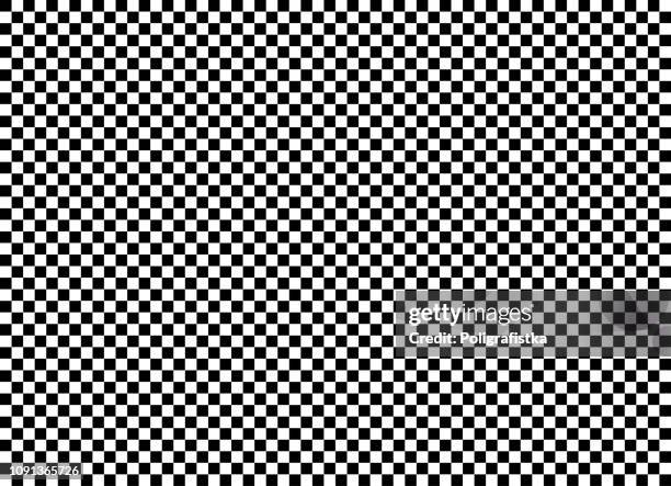 stockillustraties, clipart, cartoons en iconen met naadloze achtergrond patroon - chess board - zwart / wit behang - vector illustratie - full frame